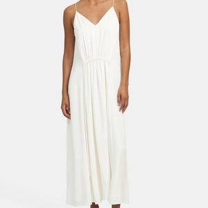 Theory Relaxed V-Neck Maxi Dress in Silk Georgette NWT